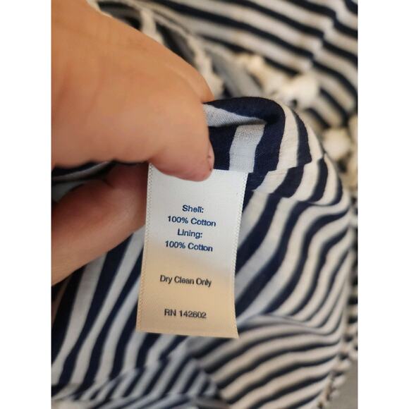 STS Sail to Sable Nautical‎ Blue & White Striped Tunic Tassel 100% Cotton XS NWT - Picture 11 of 11